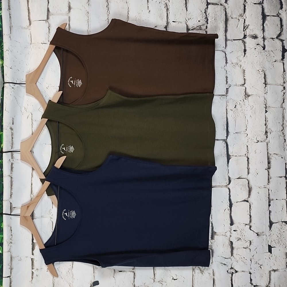 SET OF 3 Ribbed Tank Tops